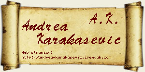 Andrea Karakašević vizit kartica